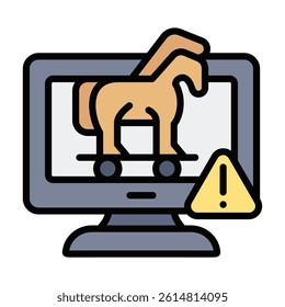 Trojan Icon Element For Design