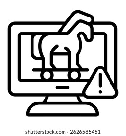 Trojan Icon Element For Design