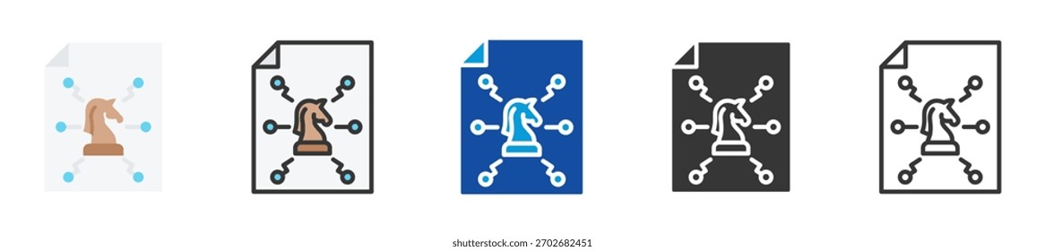 ícone trojan definir coleção multi estilo vários
