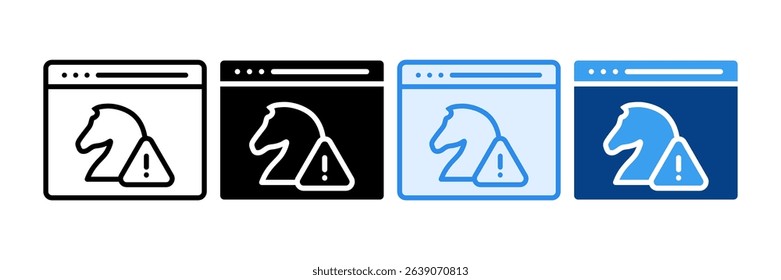 Trojan Icon Set Multiple Style Collection