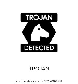 Trojan icon. Trojan symbol design from Internet security collection. Simple element vector illustration on white background.