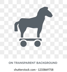 Trojan icon. Trendy flat vector Trojan icon on transparent background from Internet Security and Networking collection. 
