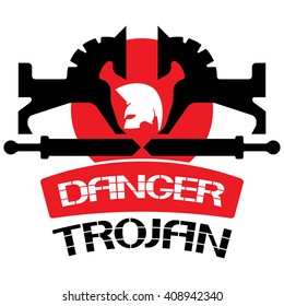 Trojan icon.
Variations on the theme of computer security development ,of pictorial expression.