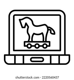 Trojan icon vector image. Can also be used for web apps, mobile apps and print media.