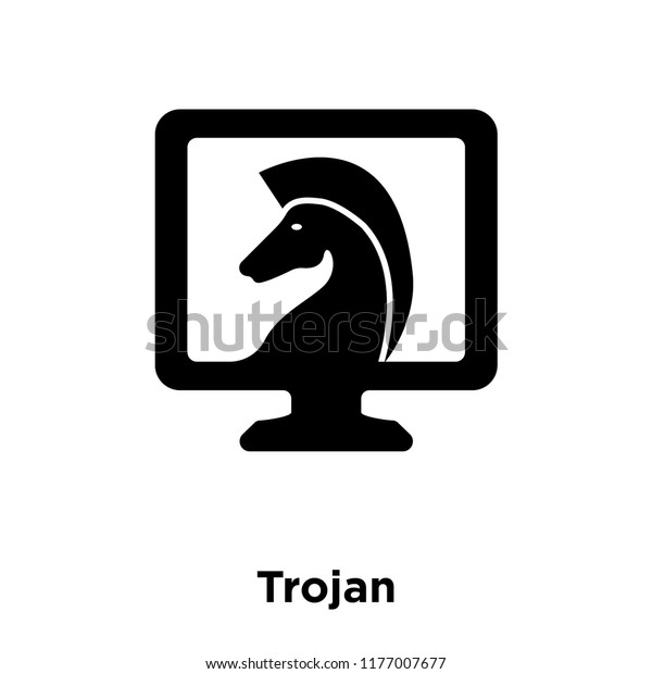 Trojan Icon Vector Isolated On White Stock Vector (Royalty Free) 1177007677