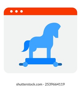 Ícone de cavalo de Troia para web, app, infográfico, etc