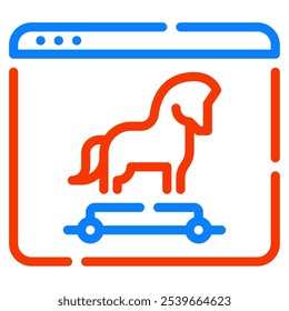 Trojaner-Symbol für Web, App, Infografik usw.