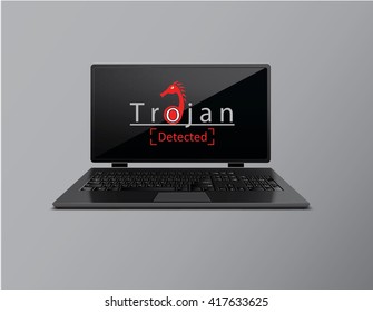 Trojan laptop artwork