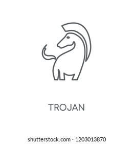 Trojan linear icon. Trojan concept stroke symbol design. Thin graphic elements vector illustration, outline pattern on a white background, eps 10.