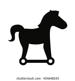 trojan silhouette virus icon vector isolated graphic