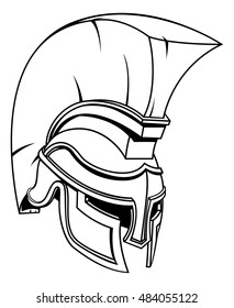 A Trojan, Spartan or Roman gladiator Greek style warrior helmet