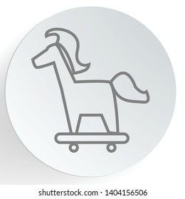 Trojan thin line icon, icon for website design and development.