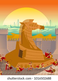 trojan troy horse ambush scene