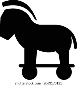 trojan vector glyph flat icon