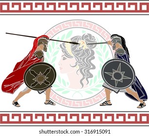 Trojan War. Fourth Variant. Vector Illustration