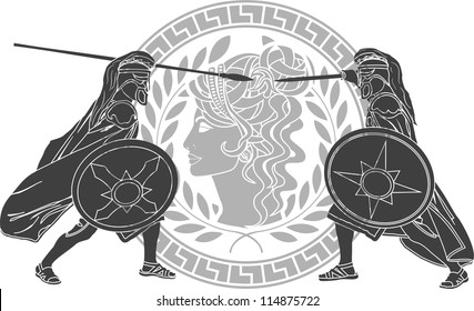 trojan war. third variant. vector illustration