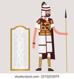 Trojan warrior in ancient armor (The Trojan War)