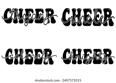 Trojans Cheer, Cheer Uncle, Colonels Cheer, Jackson Cheer kids T-shirt designs

