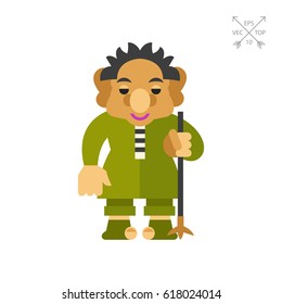 Troll creature with pole icon