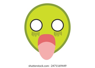Troll Face Flat Sticker Design