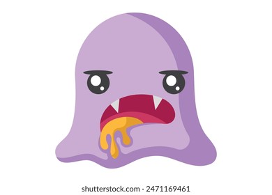 Troll Face Flat Sticker Design