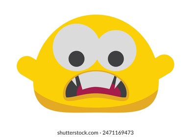 Troll Face Flat Sticker Design