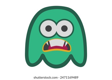 Troll Face Flat Sticker Design