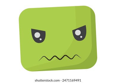 Troll Face Flat Sticker Design
