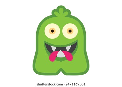 Troll Face Flat Sticker Design