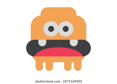 Troll Face Flat Sticker Design