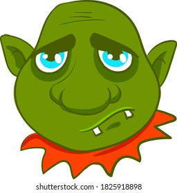 Troll face, illustration, vector on white background