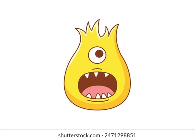 Troll Faces Flat Sticker Design