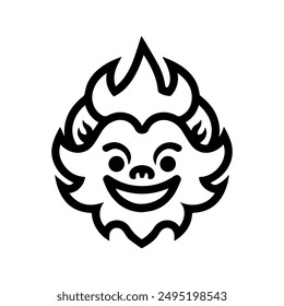 troll icon or modern line symbol. Vector line art and icon design with bold outline. Black and white Pixel Perfect minimalistic symbol isolated white background. Silhouette simple thin sign