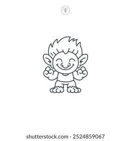 Troll icon symbol vector illustration isolated on white background