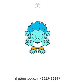 Troll icon symbol vector illustration isolated on white background