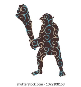 Troll pattern silhouette monster villain fantasy