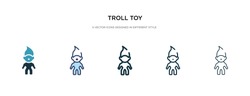 Troll Toy Icon In Different Style Vector Illustration. Two Colored And Black Troll Toy Vector Icons Designed In Filled, Outline, Line And Stroke Style Can Be Used For Web, Mobile, Ui