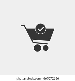 Trolley accepted icon illustration isolated vector sign symbol