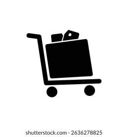 Trolley with Airline Tags for Airport Travel and Baggage Handling