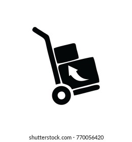 trolley arrow vector logo