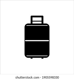Trolley Bag Flat Icon Vector Illustration