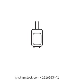 trolley bag icon simple line design vector