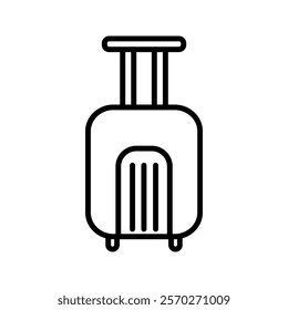 trolley bag icon vector illusration logo desain
