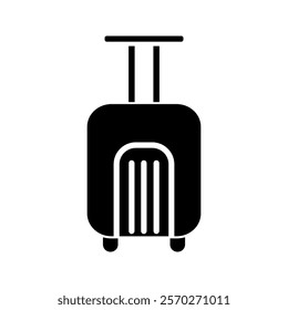 trolley bag icon vector illusration logo desain
