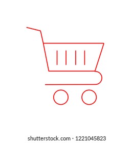 trolley basket vector icon