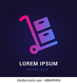 Trolley Blue & Red colorful gradient attractive bright material Icon / Logo Design
