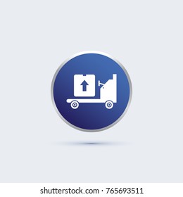 trolley and box icon