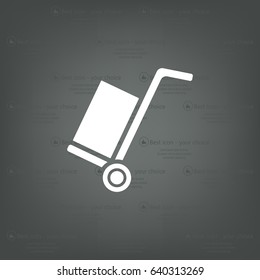 Trolley with box, vector illustration
