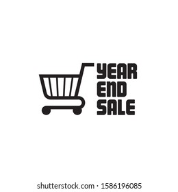 trolley to bring sale items logo vector illustration