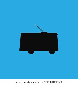 trolley bus icon vector